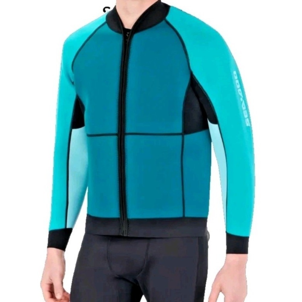 Sea-Doo Men's Neoprene Montego Jacket Size XLarge Turquoise New With Tags